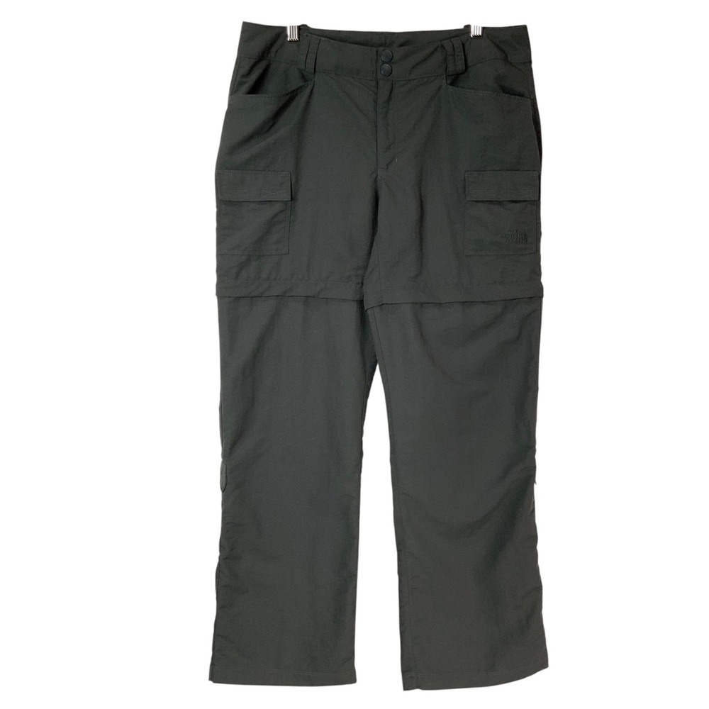 The North Face Convertible Cargo Hiking Pants Gray Nylon Size 14 Short